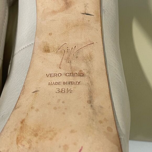 Giuseppe Zanotti Beige Leather Peep-toe Heels - Picture 9 of 9